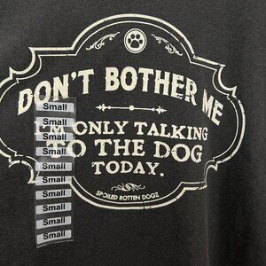 Funny Dog Lover Dark Gray Mens Unisex Tshirt Size Small NEW Spoiled Rotten Dogz